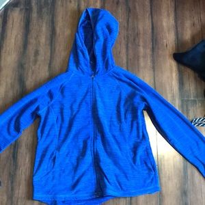 TEK GEAR polyester blue zip up hoodie